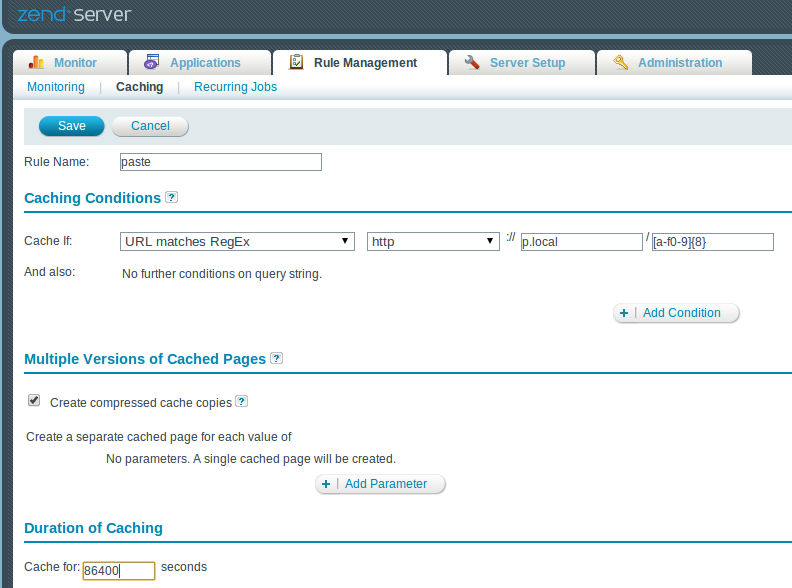 Zend Server Page Caching Zend Server Page Caching